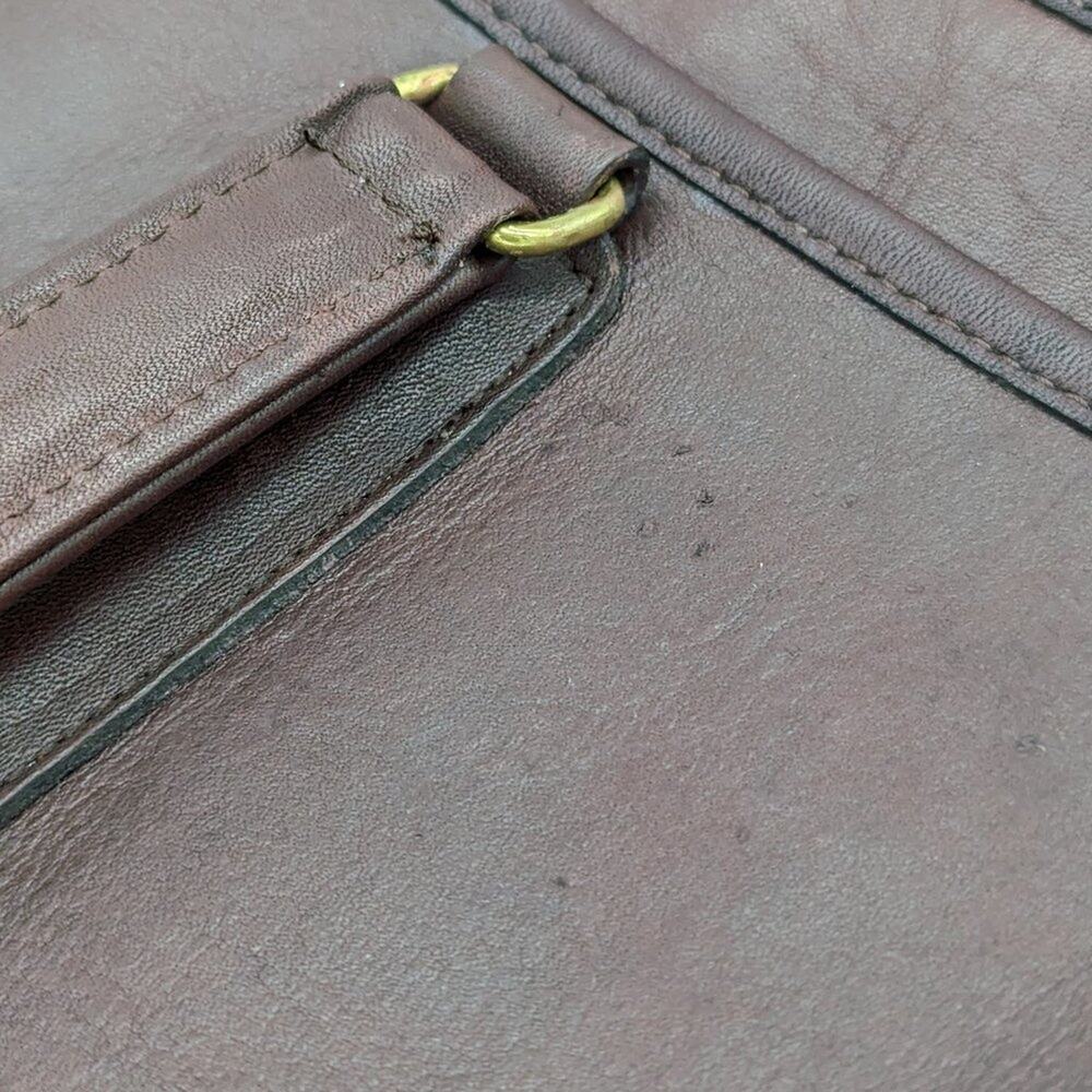 Coach Vintage Embassy Briefcase Mahogany Brown Leather Zip Close Made in USA - Picture 10 of 12